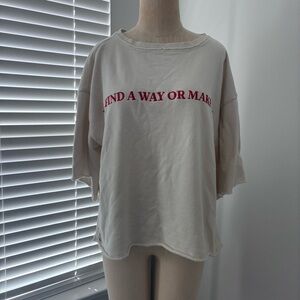 Free People x Summer Class Graphic Oversized Sweatshirt